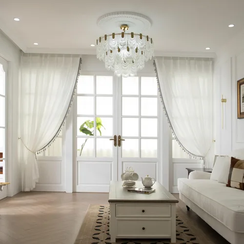 Vista 3 de VisionaryHomeDesign Sheer White Curtains, Pinch Pleat Sheer Drapes, Light Filtering, Tassel Sheer Curtains for Living Room Bedroom(45W x 108L,Gray