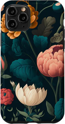 Vista 10 de Funda floral Moody Moody con diseño de flores oscuras vintage para iPhone 15