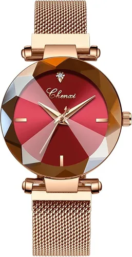 Vista 14 de MASTOP Relojes de Lujo para Mujeres Relojes Analógicos de Cuarzo Reloj Pulsera Reloj Banda de Malla Impermeable Relojes de Pulsera para Damas A
