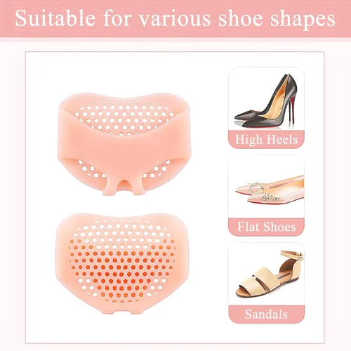 Vista 6 de Almohadillas metatarsianas para mujeres y hombres, paquete de 8 cojines para aliviar el dolor de pies, almohadillas de panal para el neuroma