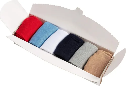 Vista 3 de Silky Toes Calcetines de bambú para bebés, conjunto de regalo para bebé, 6 pares