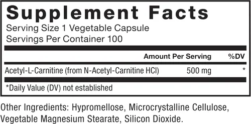 Vista 6 de Force Factor Acetil L-Carnitina Suplemento cerebral y suplemento de apoyo nervioso