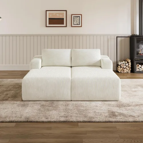 Vista 29 de Novilla Camillas deshuesadas en forma de L de 144 pulgadas para sala de Beige
