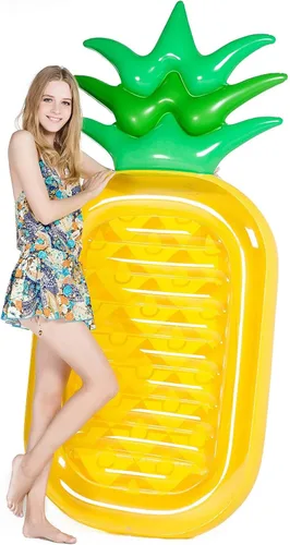 Vista 2 de Jasonwell Giant - Balsa de piña 76 pulgadas piña y piscina de verano piscina flotador inflable y Jasonwell soporte para bebidas inflables con nube