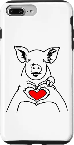 Vista 9 de iPhone 15 Line Art Pig Lover Granjero Pigs Farm Case