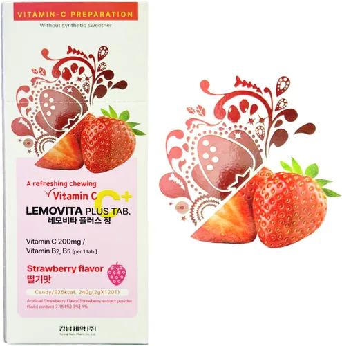 Vista 2 de LemoVita C Plus - Tableta masticable sabor fresa #120 (2 cajas)