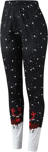 Vista 2 de Women's Christmas Leggings for Women Ultrasoft Seasonal Printed Jogger Low Rise Hippie Pants Christmas Tops