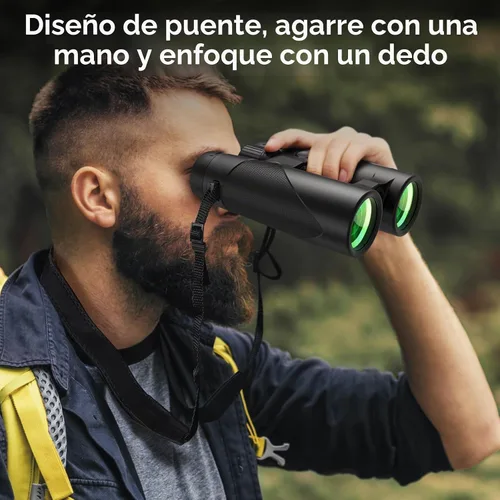 Vista 2 de Timorn Binoculares para adultos observación de aves 10x42 HD con adaptador Binoculares de alta potencia para adultos, lente FMC para imágenes claras