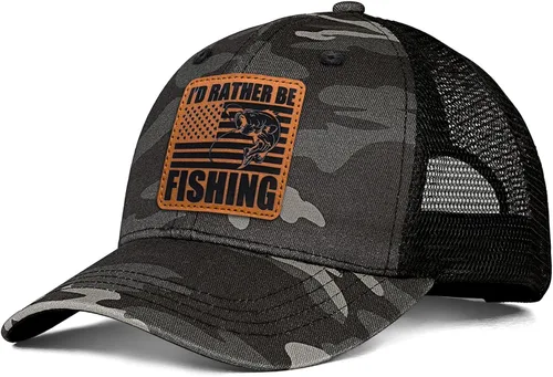 Vista 26 de Mens Hat Snapback Trucker Hats Outdoor Gifts for Men Dad Husband Father's Day Leather Pattern Baseball Cap Cs1012 Pie Grande-00