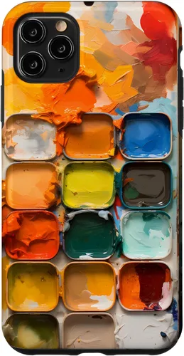 Vista 13 de Pinturas de acuarela y paleta de pintura, funda colorida para el iPhone 17