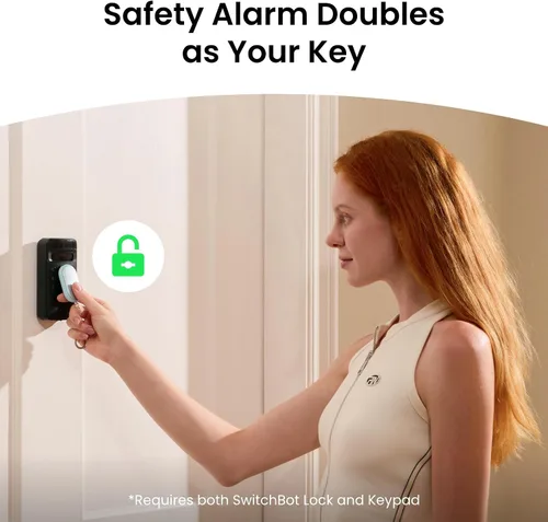Vista 9 de Alarma de seguridad personal de 130 dB para mujeres con aplicación Apple Find My, sirena extra fuerte y luz estroboscópica, llavero de autodefensa