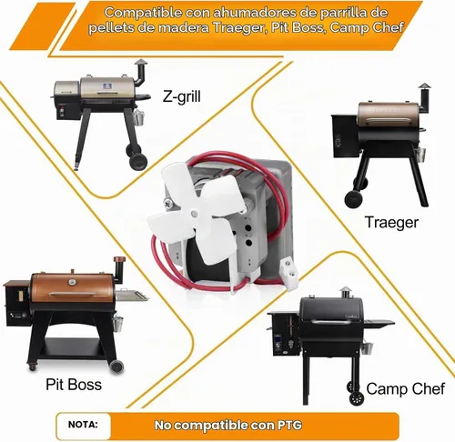 Vista 5 de Piezas de Repuesto de Motor de Barrena Mejorado de 2.0 RPM Compatibles con Traeger, Pit Boss, Parrillas Ahumadoras de Pellets de Madera Camp Chef
