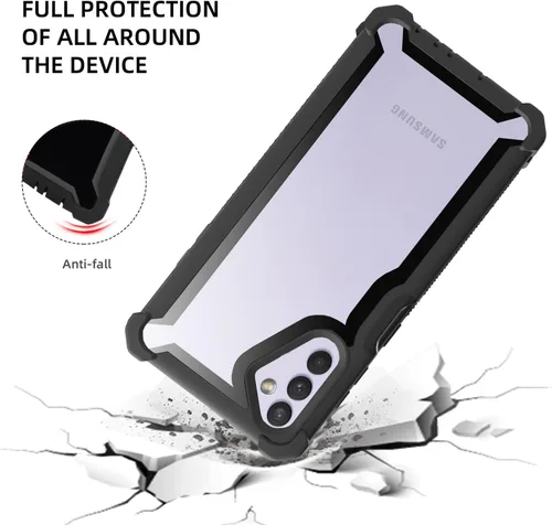 Vista 3 de Asuwish Funda de teléfono para Samsung Galaxy A13 5G, a prueba de golpes, protección de cuerpo completo, resistente, híbrida, de doble capa