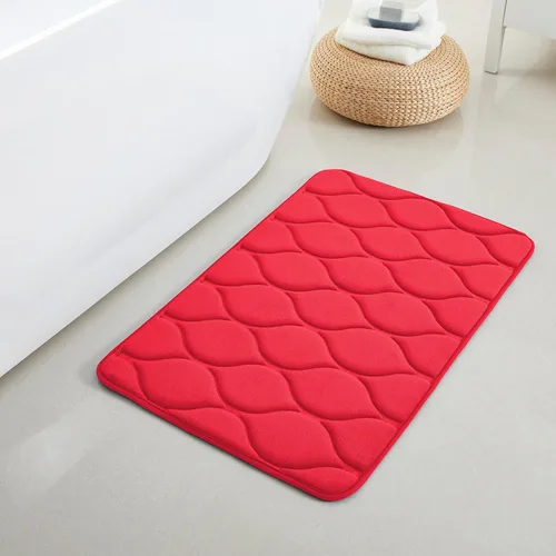 Vista 43 de Yafa Home Fashion 1 alfombra de baño de 17 x 24 pulgadas, espuma viscoelástica, absorbente de agua y antideslizante, color negro
