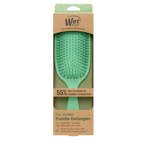 Vista 11 de Wet Brush Go Green - Cepillo desenredante tipo paleta, cerdas IntelliFlex ultrasuaves con diseño AquaVent para extender tratamientos uniformemente