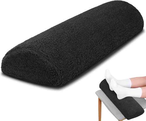 Vista 11 de Sintuff Almohada de apoyo para piernas con funda para sofá, almohada de descanso de pies con forma de media luna, almohada debajo de la rodilla