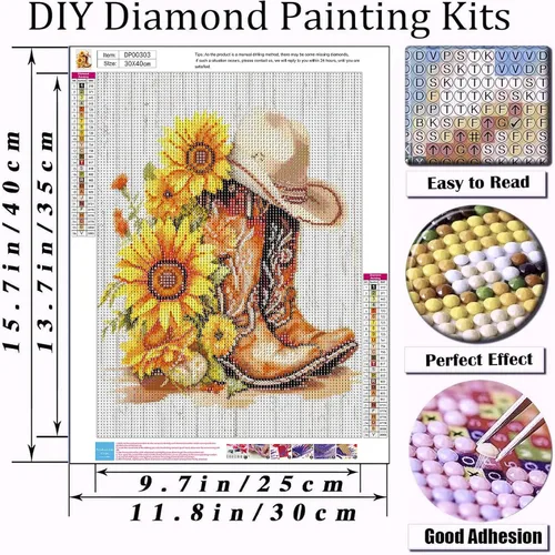 Vista 3 de Kits de Arte de Diamante de Botas AIBOERL para Adultos, Kits de Pintura de Diamante 5D de Botas para Adultos Principiantes, Kits de Arte de Diamante