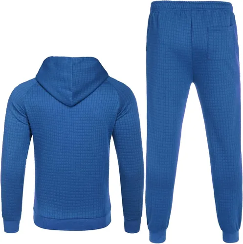 Vista 4 de COOFANDY Conjunto deportivo de 2 piezas con capucha y bolsillo para hombre