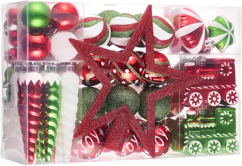 Vista 7 de Valery Madelyn Juego de adornos navideños de 100 unidades para decoración Pastel Macaron