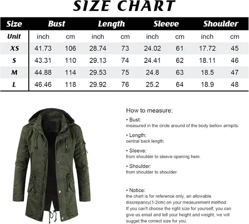 Vista 7 de chouyatou Chaqueta de parka de algodón con capucha extraíble y cierre completo para hombre