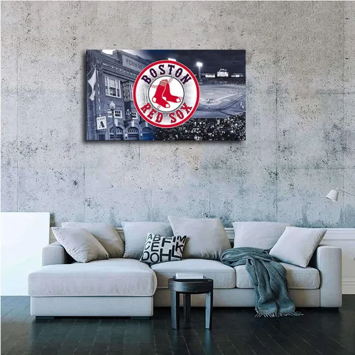 Vista 7 de Póster de béisbol de Boston Red Sox de béisbol, lienzo deportivo, diseño de arte de pared, decoración del hogar (sin marco, 16 x 24 pulgadas)