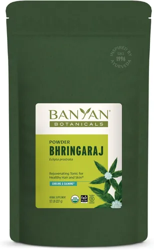 Vista 7 de Banyan Botanicals Polvo Bhringaraj – Polvo orgánico de hoja Eclipta Prostrata – para una mente tranquila y un cabello, uñas, huesos y dientes