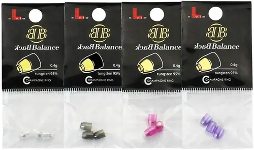 Vista 2 de L-style Dart Flight Accessory: Back Balance - Champagne Rings with Added Weight for PRO Dart Flights
