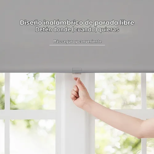 Vista 4 de Persianas enrollables inalámbricas para ventanas, 100% opacas, con aislamiento térmico, protección UV, persianas para ventanas, persianas