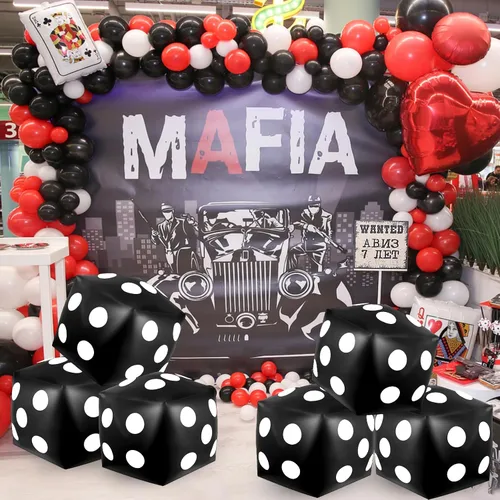 Vista 7 de 4 dados inflables gigantes de 12.6 pulgadas, juego divertido de dados inflables grandes para interiores y exteriores, césped, piscina, fiesta, Negro