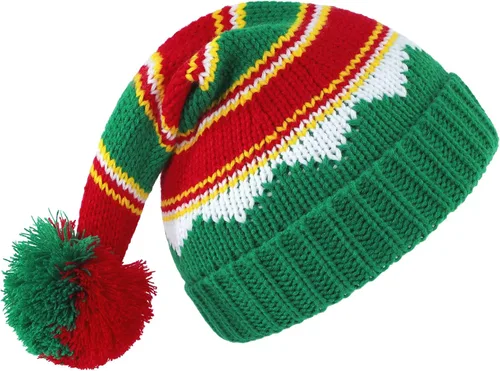 Vista 6 de Century Star Sombrero de Elfo de Navidad para Niños, Sombrero de Papá Noel de Cola Larga, Gorro de Invierno Cálido de Navidad para Bebé y Niño 01