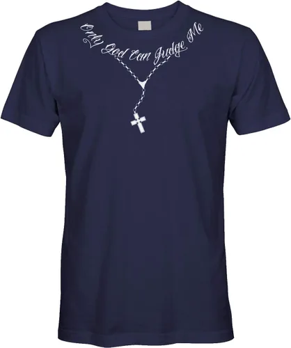 Vista 6 de Cybertela - Camiseta de collar para hombre con tatuaje "Only God Can Judge Me" Negro