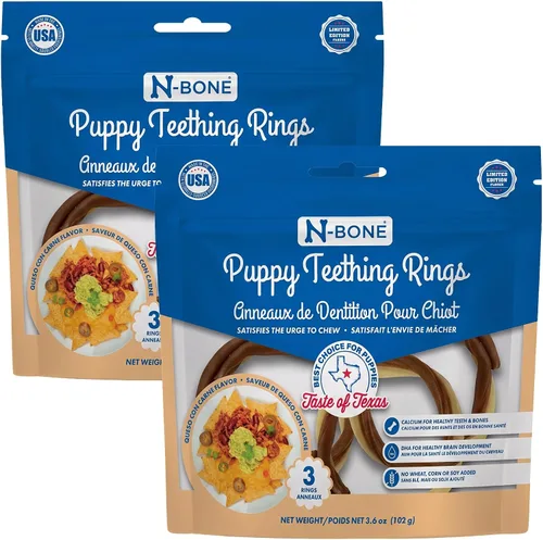 Vista 15 de N-Bone Anillo de dentición para cachorros de 3 anillos, sabor a pollo