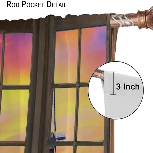 Vista 82 de Cortinas de paisaje, ventana 3D, primavera, bosque, vida silvestre, paisajes de naturaleza, dormitorio, sala de estar, cortinas térmicas opacas de 2