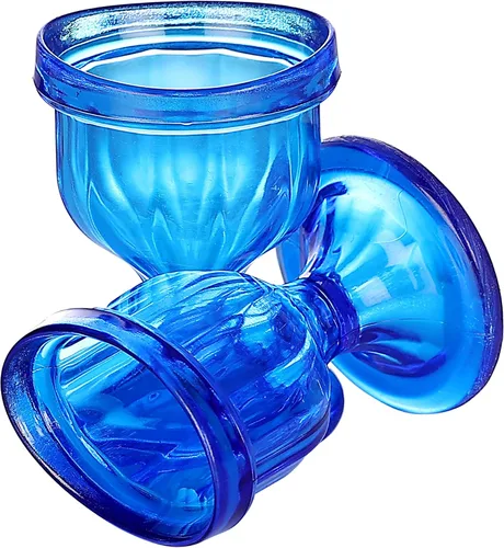Vista 2 de Juego de 2 vasos de lavado de ojos para mantener tus ojos limpios y saludables, color azul