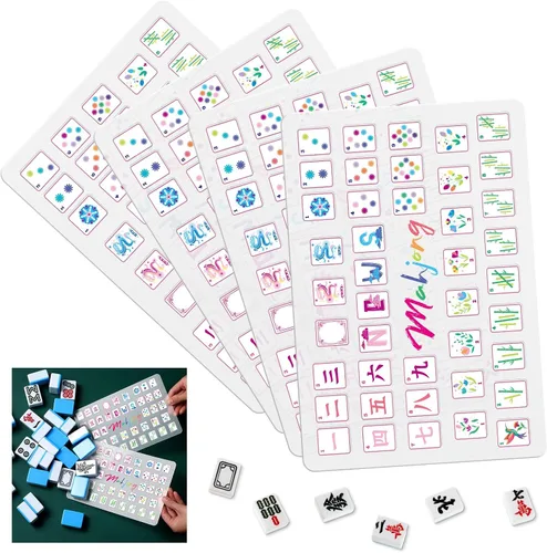 Vista 10 de Seenelling 4 tarjetas Mahjong Tile Shuffler, estilo clásico