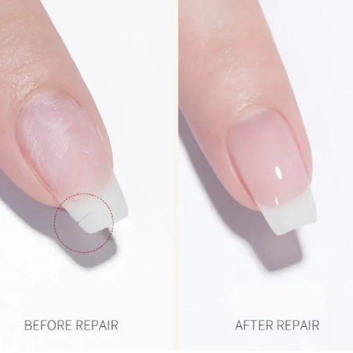 Vista 2 de Gel de reparación de uñas para uñas fracturadas, agrietadas y débiles, gel de reparación transparente de fibra resistente de fijación rápida