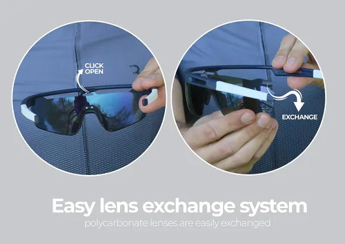 Vista 6 de BBB Cycling BSG-57 Avenger - Gafas deportivas con lentes intercambiables para ciclismo y protección solar