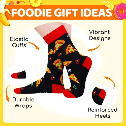 Vista 2 de Zmart if You Can Read This - Popcorn Pickle Bacon Avocado Sushi Pizza Socks Gifts for Men