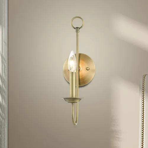 Vista 10 de Livex Lighting 42681-01 - Aplique de pared de latón antiguo (1 luz)