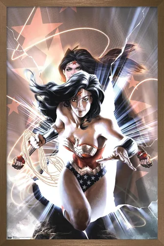 Vista 14 de Trends International DC Comics - Póster de pared de la Mujer Maravilla, 14.725 x 22.375 pulgadas, versión enmarcada de madera de granero