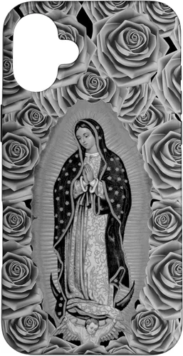 Vista 22 de Funda para iPhone 14 Pro Max Our Lady Virgen De Guadalupe Virgen María Floral
