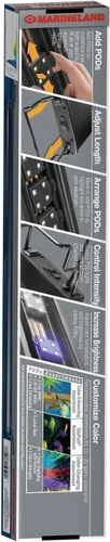 Vista 2 de Marineland Luz LED esencial totalmente ajustable para acuarios de 10 galones, iluminación personalizable