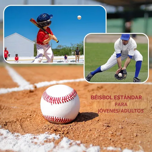 Vista 4 de Pelotas de béisbol para adultos sin marcar, tamaño estándar en blanco de 9 pulgadas, pelotas de béisbol juveniles para entrenamiento de liga