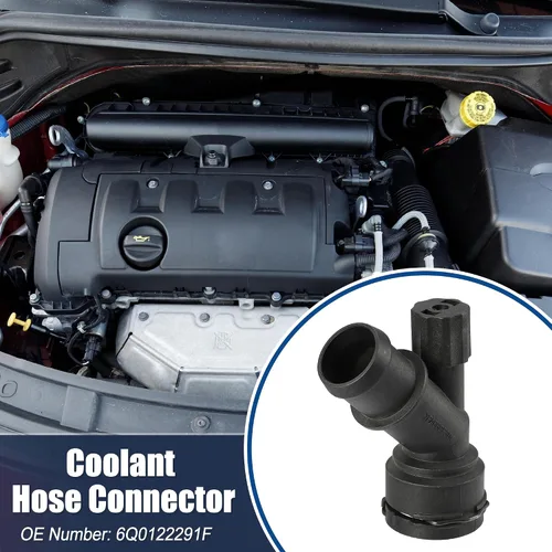 Vista 2 de ACROPIX Conector de manguera de refrigerante para Volkswagen Beetle, 1 unidad, color negro