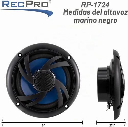 Vista 4 de RecPro RV - Altavoz exterior resistente al agua de 6 pulgadas