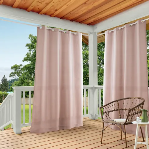 Vista 18 de Town & Country Basics Cabana - Cortinas pesadas para interiores y exteriores, opacidad de filtrado de luz con ojales en la parte superior, repelente