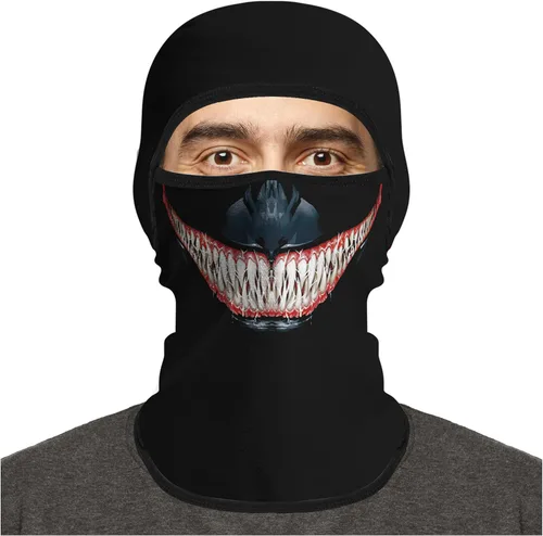 Vista 24 de Pasamontañas para hombres y mujeres, para verano, motocicleta, ciclismo, pesca Calavera 04