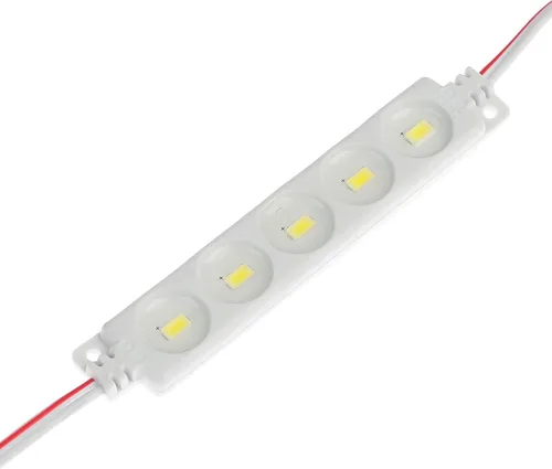 Vista 3 de Módulo LED DC12V blanco 6500K inyección 5 LED módulo 1,2 W con fuente de alimentación