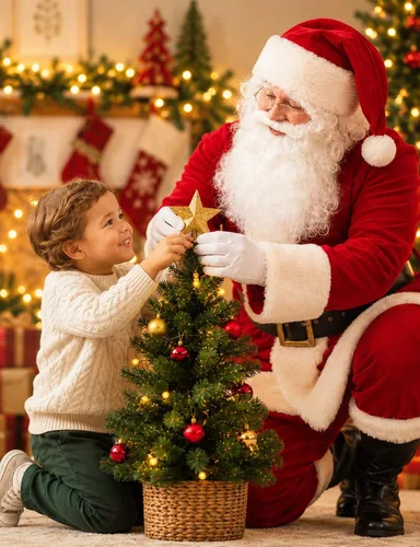 Vista 6 de Potalay Traje de Santa Claus de lujo para hombre, 11 piezas. Disfraz de Papá Noel para adultos