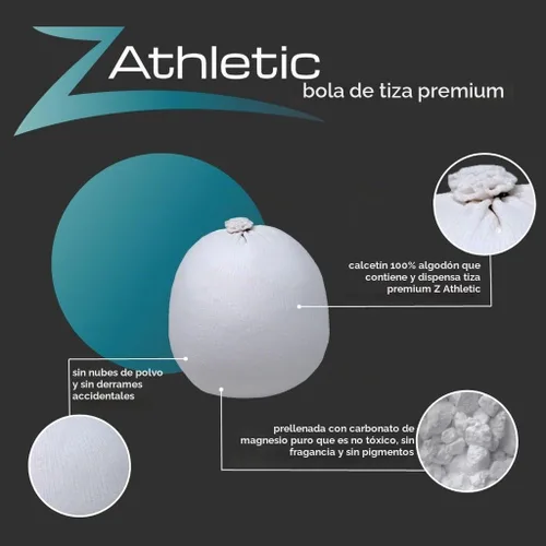 Vista 3 de Z Athletic Gym Chalk Ball for Rock Climbing, Gymnastics, and Weightlifting